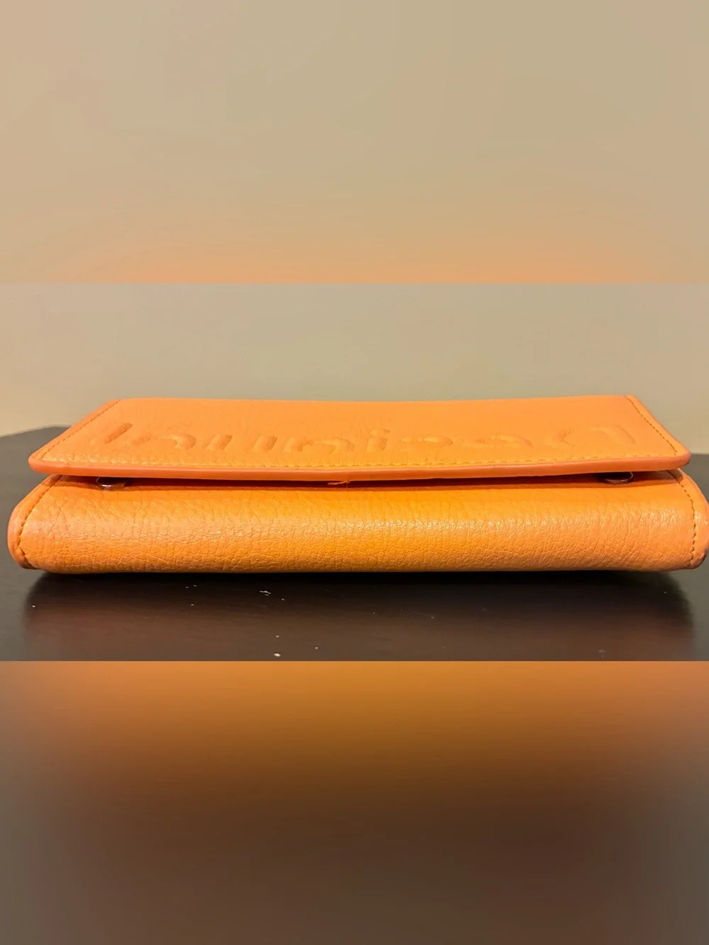 Desigual Wallet Half Logo Mariona Flap Wallet /ID Case Faux Leather Orange